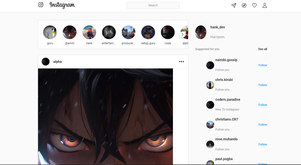 Instagram Clone Website